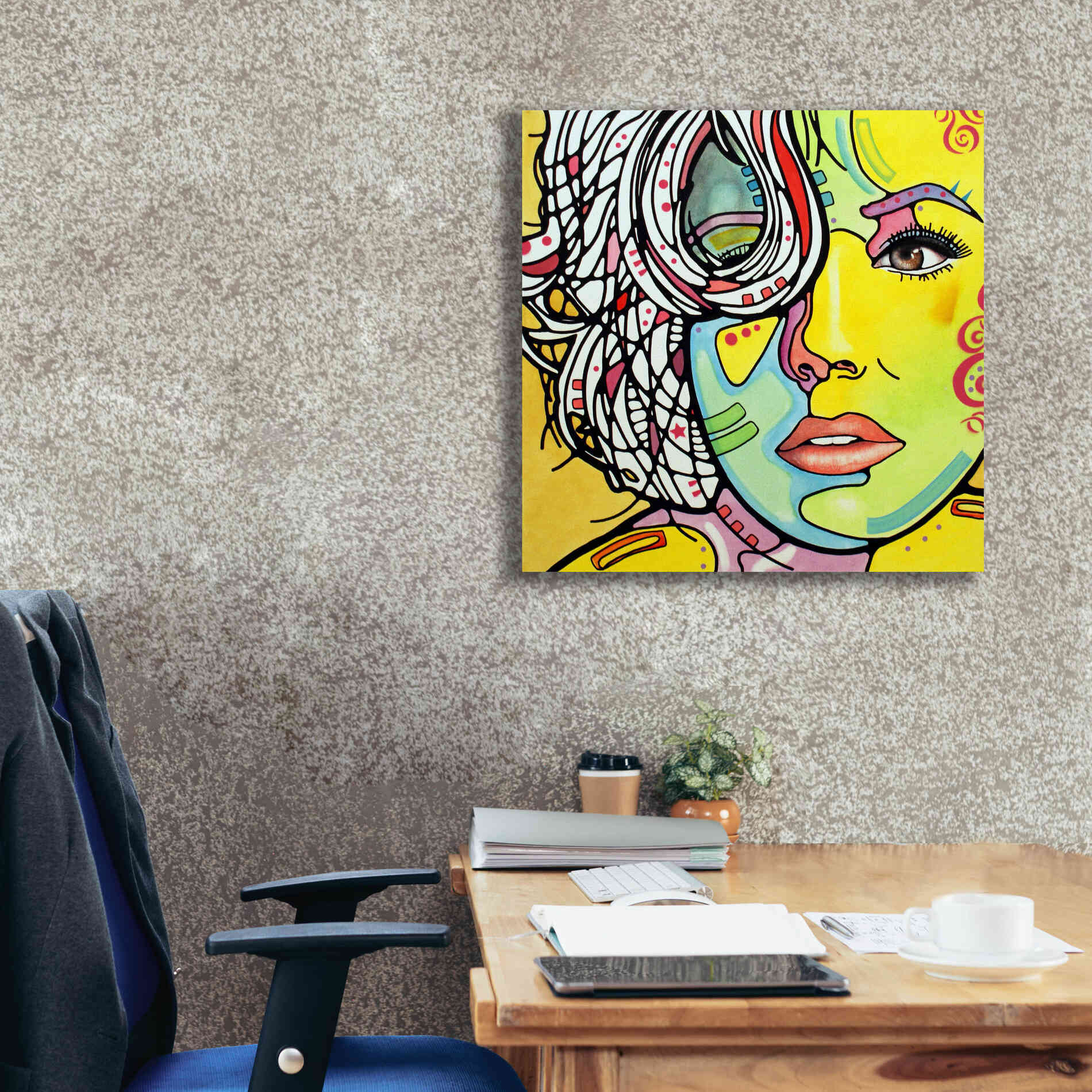 'Strawberry Blonde' by Dean Russo, Giclee Canvas Wall Art,26x26