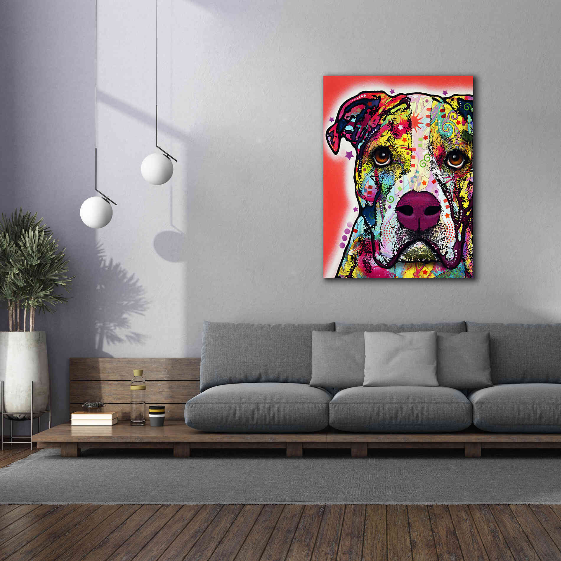 'American Bulldog 1' by Dean Russo, Giclee Canvas Wall Art,40x54