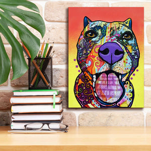 'Bark Don't Bite' by Dean Russo, Giclee Canvas Wall Art,12x16