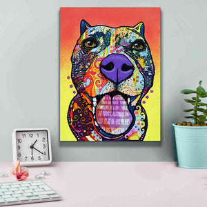 'Bark Don't Bite' by Dean Russo, Giclee Canvas Wall Art,12x16