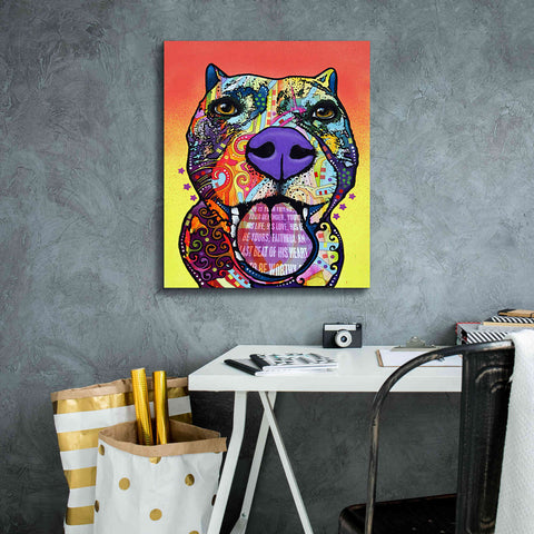 Image of 'Bark Don't Bite' by Dean Russo, Giclee Canvas Wall Art,20x24