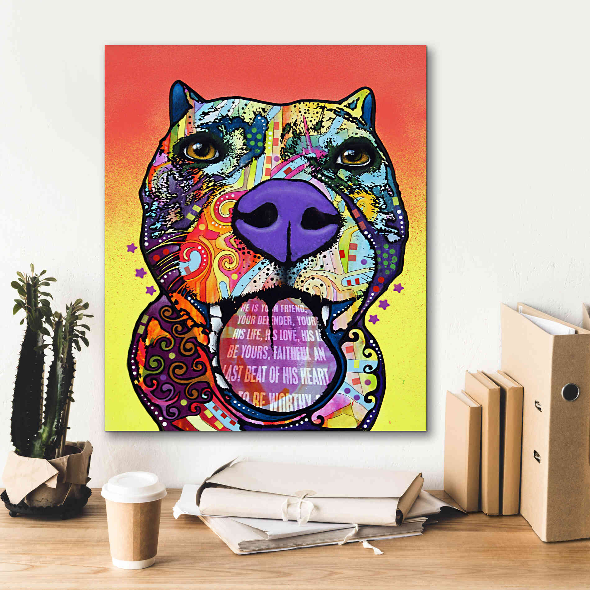 'Bark Don't Bite' by Dean Russo, Giclee Canvas Wall Art,20x24