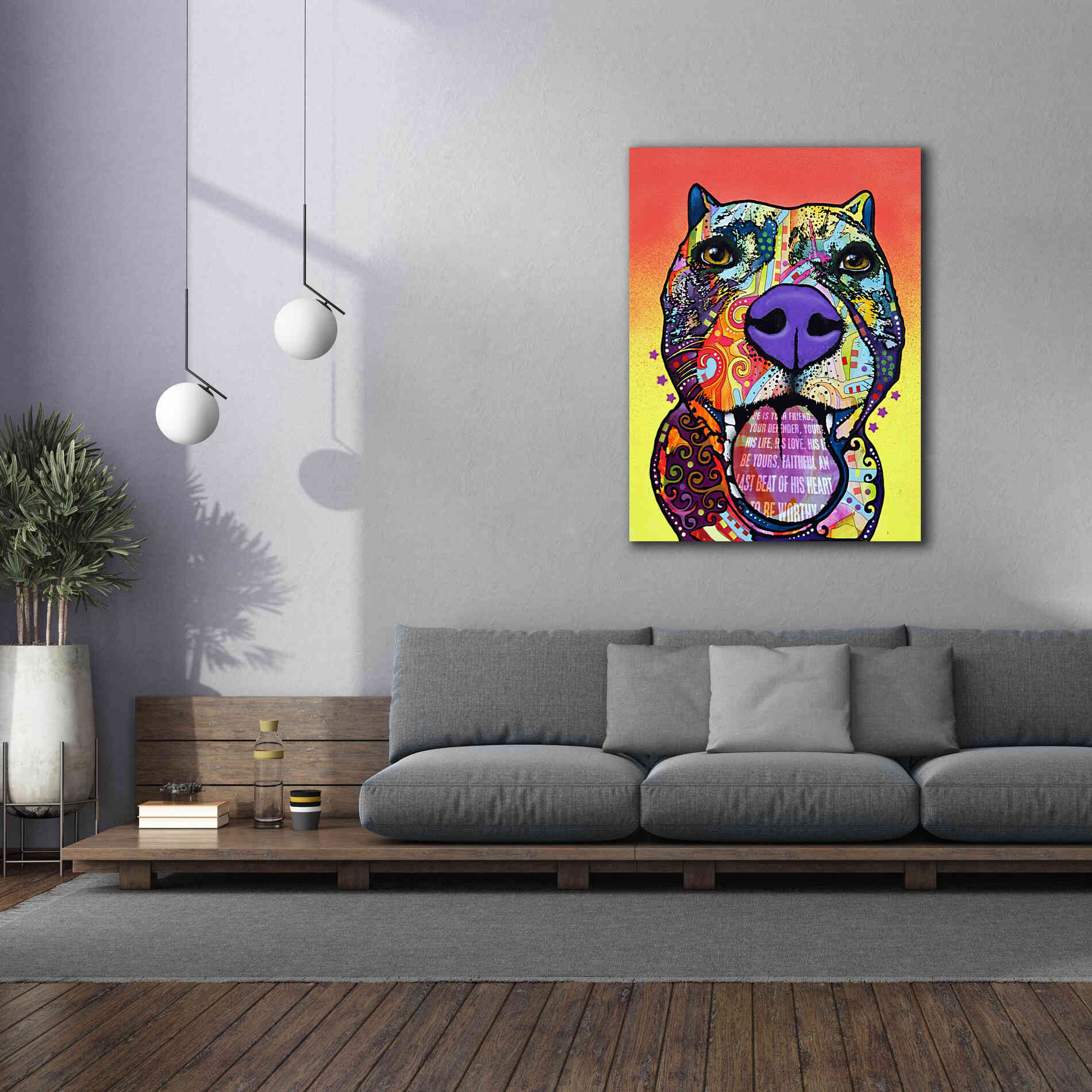 'Bark Don't Bite' by Dean Russo, Giclee Canvas Wall Art,40x54