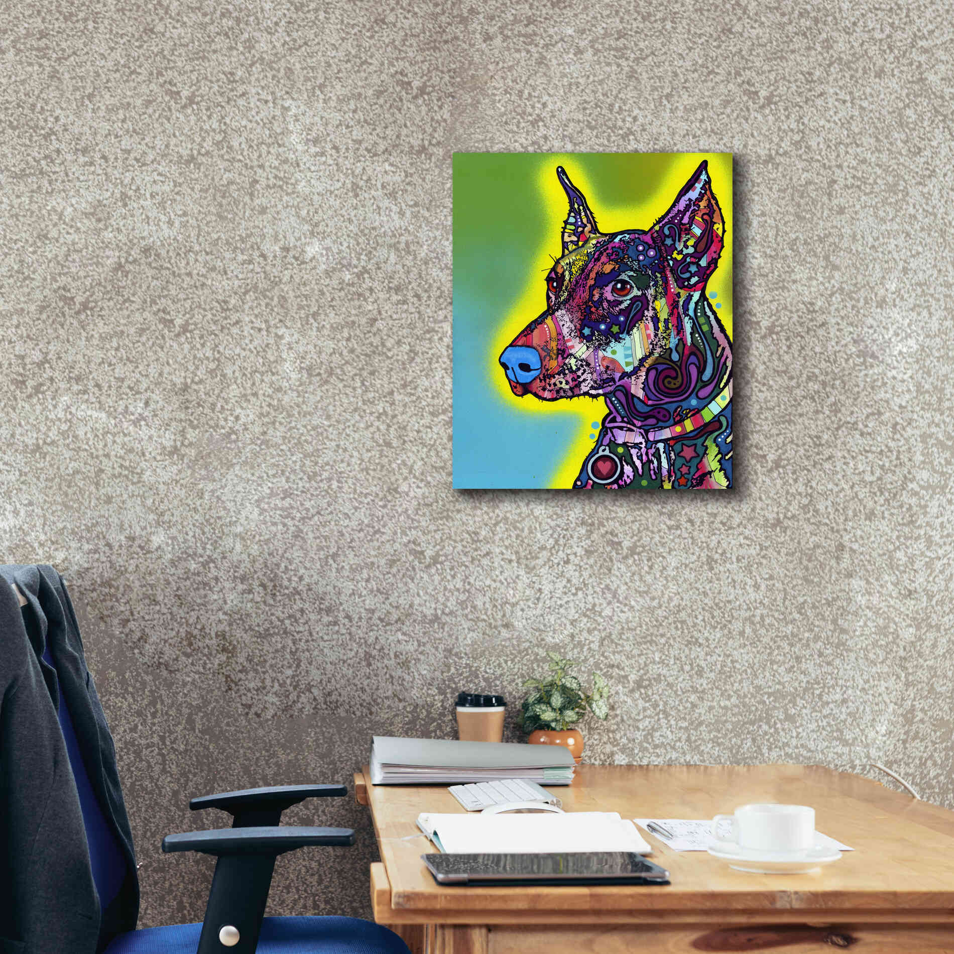 'Doberman' by Dean Russo, Giclee Canvas Wall Art,20x24