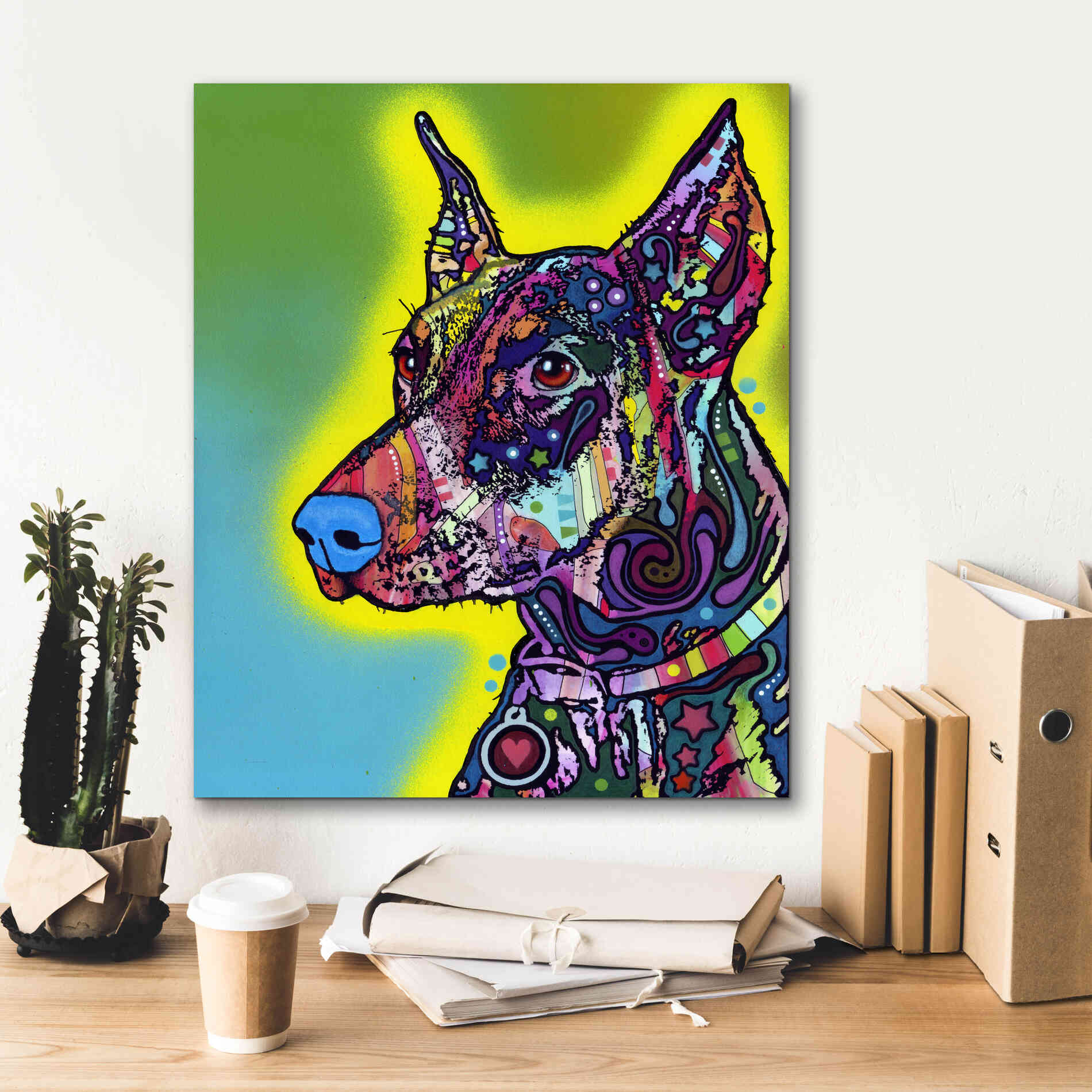 'Doberman' by Dean Russo, Giclee Canvas Wall Art,20x24