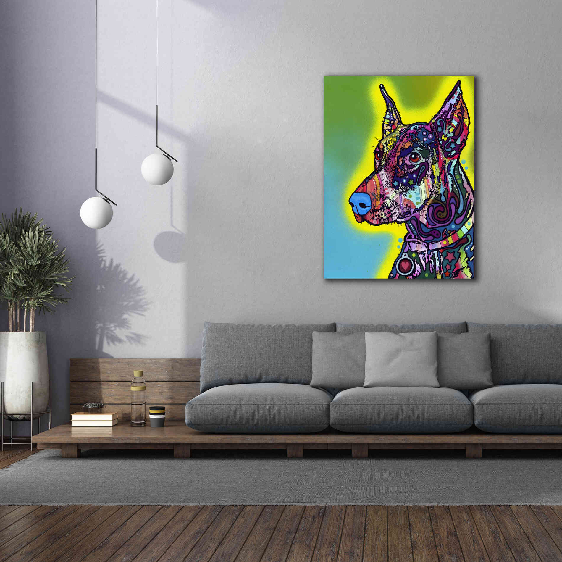 'Doberman' by Dean Russo, Giclee Canvas Wall Art,40x54