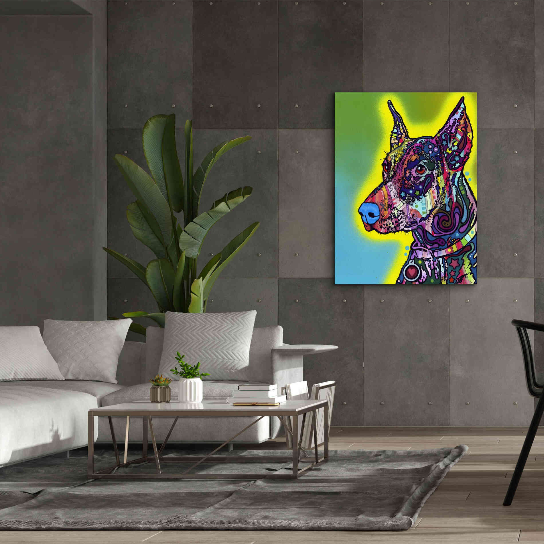 'Doberman' by Dean Russo, Giclee Canvas Wall Art,40x54