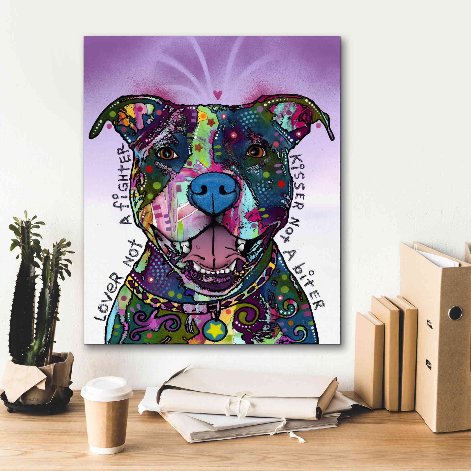 'Lover Not A Fighter' by Dean Russo, Giclee Canvas Wall Art,20x24