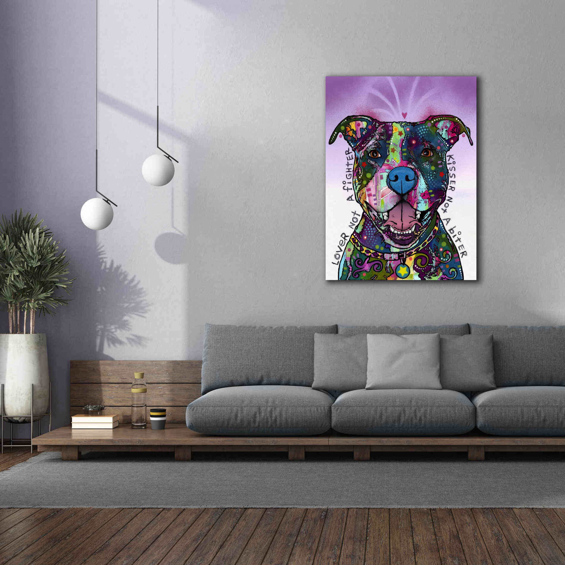 'Lover Not A Fighter' by Dean Russo, Giclee Canvas Wall Art,40x54