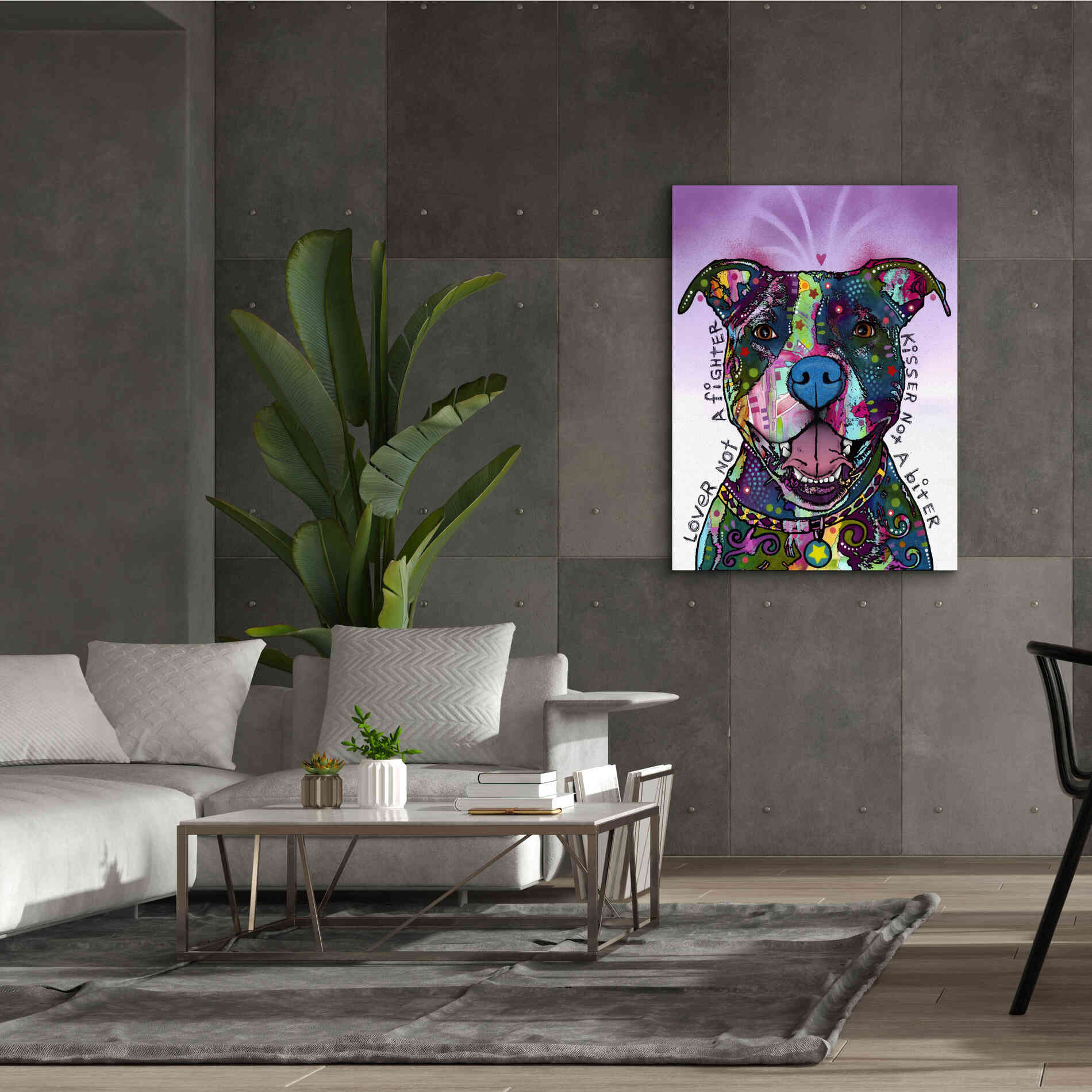 'Lover Not A Fighter' by Dean Russo, Giclee Canvas Wall Art,40x54