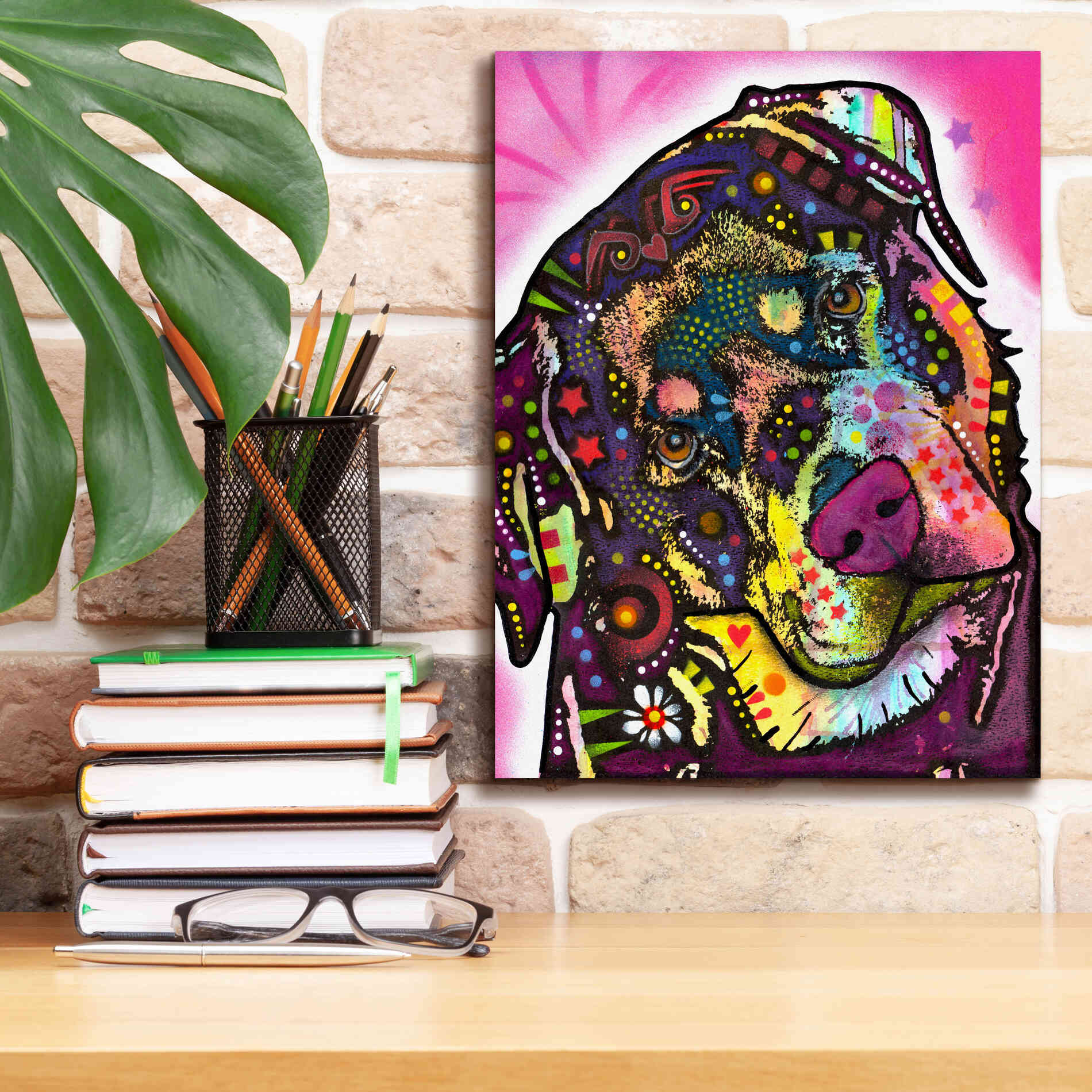 'Rottie' by Dean Russo, Giclee Canvas Wall Art,12x16