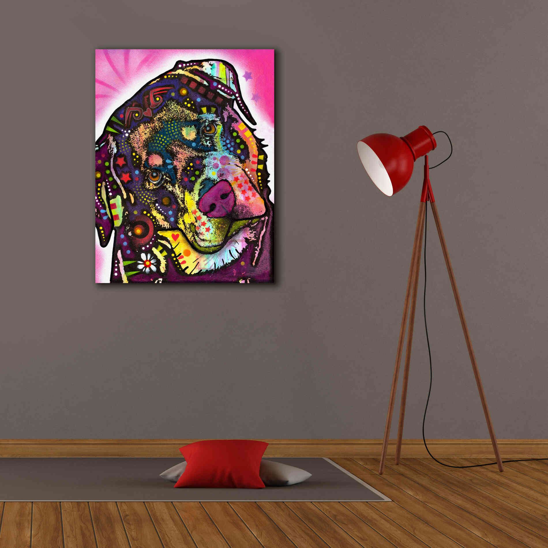 'Rottie' by Dean Russo, Giclee Canvas Wall Art,26x34