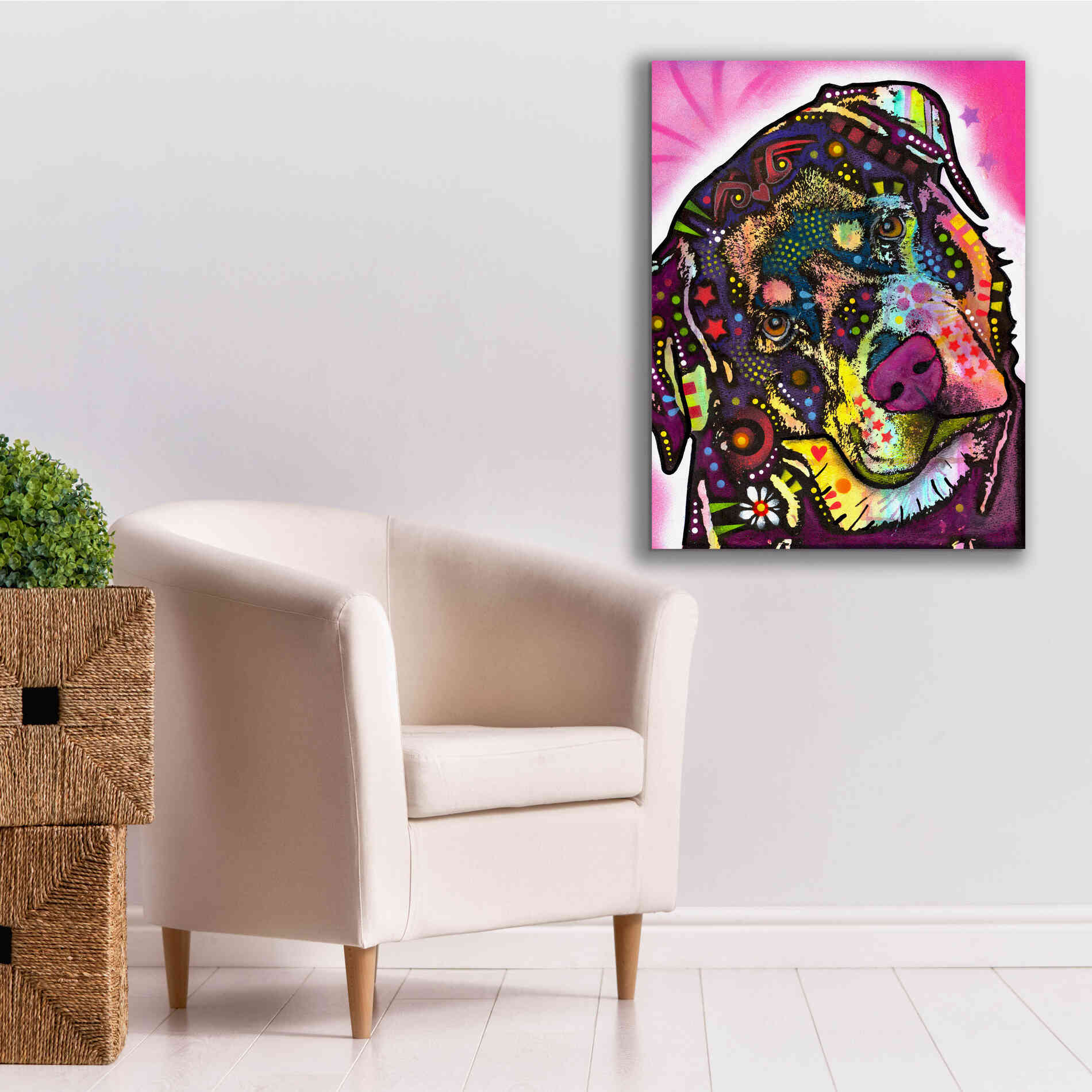 'Rottie' by Dean Russo, Giclee Canvas Wall Art,26x34