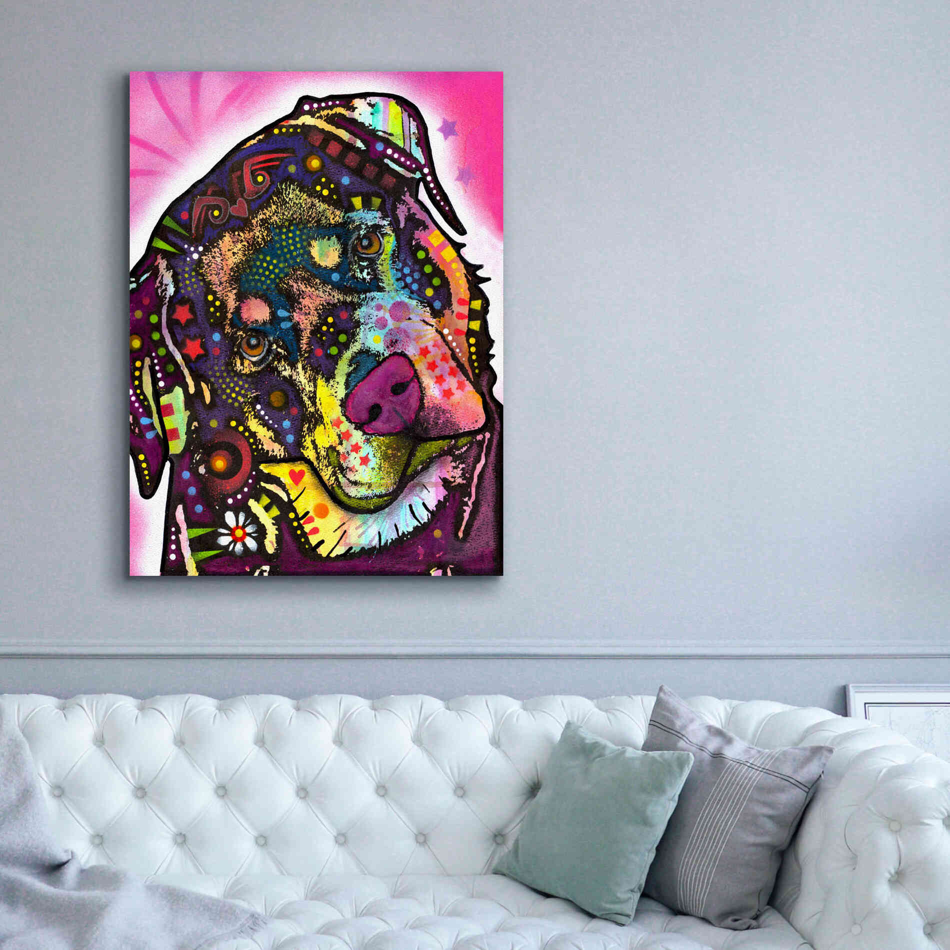 'Rottie' by Dean Russo, Giclee Canvas Wall Art,40x54