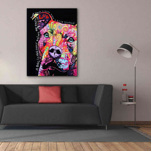 'Thoughtful Pit Bull' by Dean Russo, Giclee Canvas Wall Art,40x54