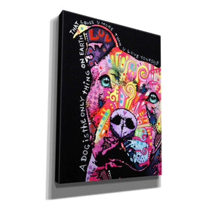 'Thoughtful Pit Bull' by Dean Russo, Giclee Canvas Wall Art