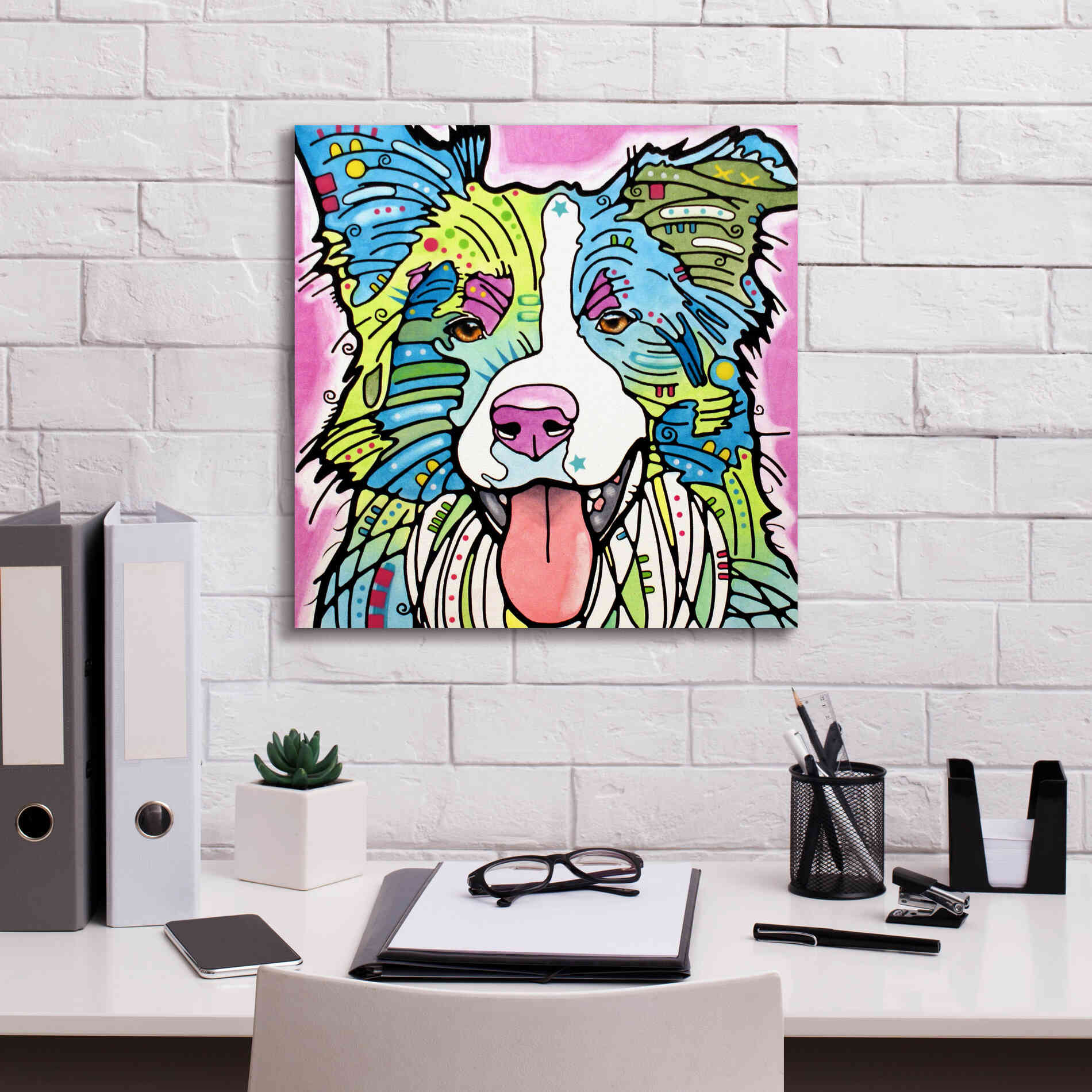 'Colly' by Dean Russo, Giclee Canvas Wall Art,18x18