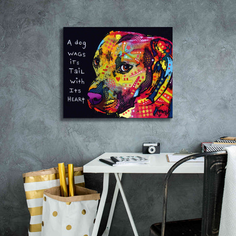 Image of 'Gratitude Pitbull' by Dean Russo, Giclee Canvas Wall Art,24x20