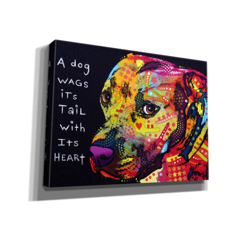 Image of 'Gratitude Pitbull' by Dean Russo, Giclee Canvas Wall Art