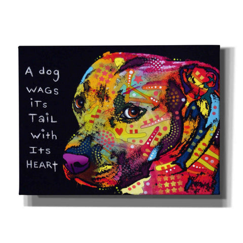 Image of 'Gratitude Pitbull' by Dean Russo, Giclee Canvas Wall Art
