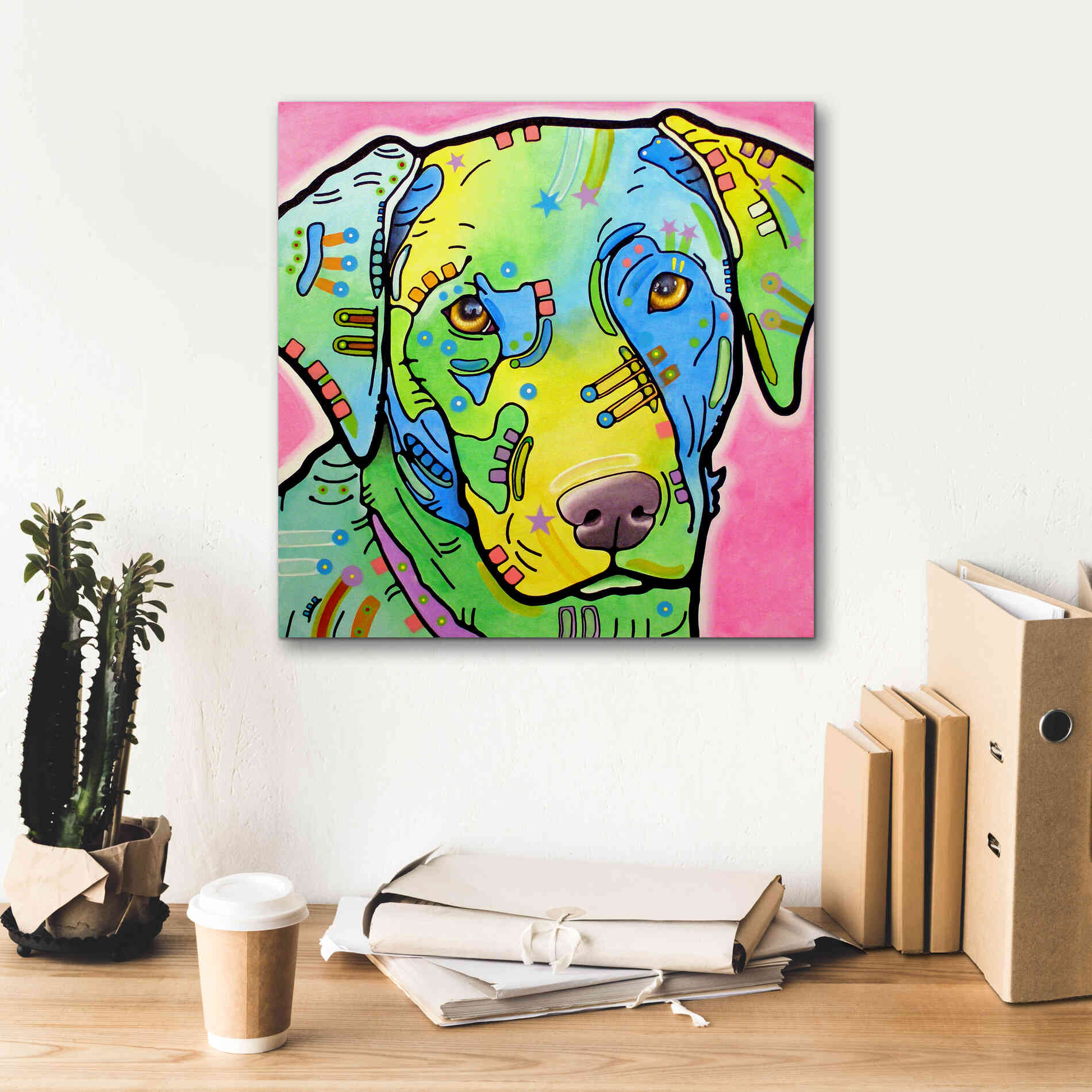'Labrador' by Dean Russo, Giclee Canvas Wall Art,18x18