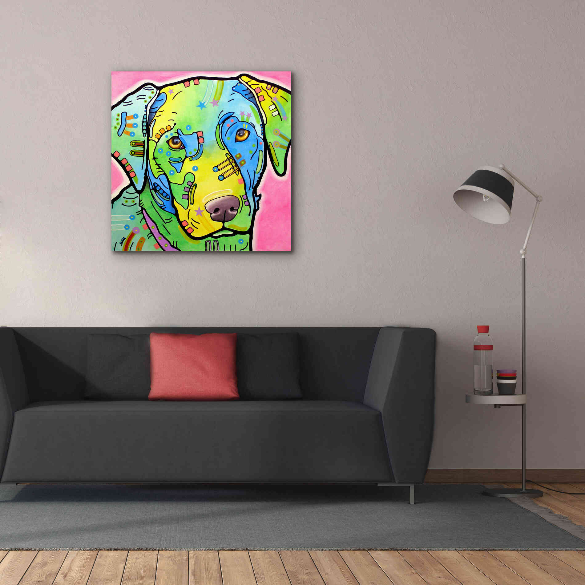 'Labrador' by Dean Russo, Giclee Canvas Wall Art,37x37