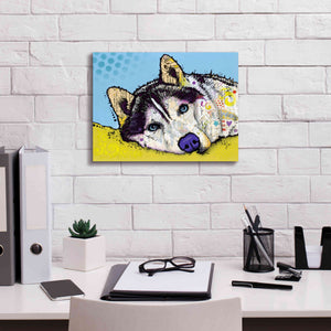 'Siberian Husky 2' by Dean Russo, Giclee Canvas Wall Art,16x12