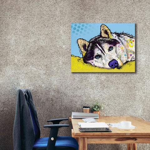 Image of 'Siberian Husky 2' by Dean Russo, Giclee Canvas Wall Art,34x26