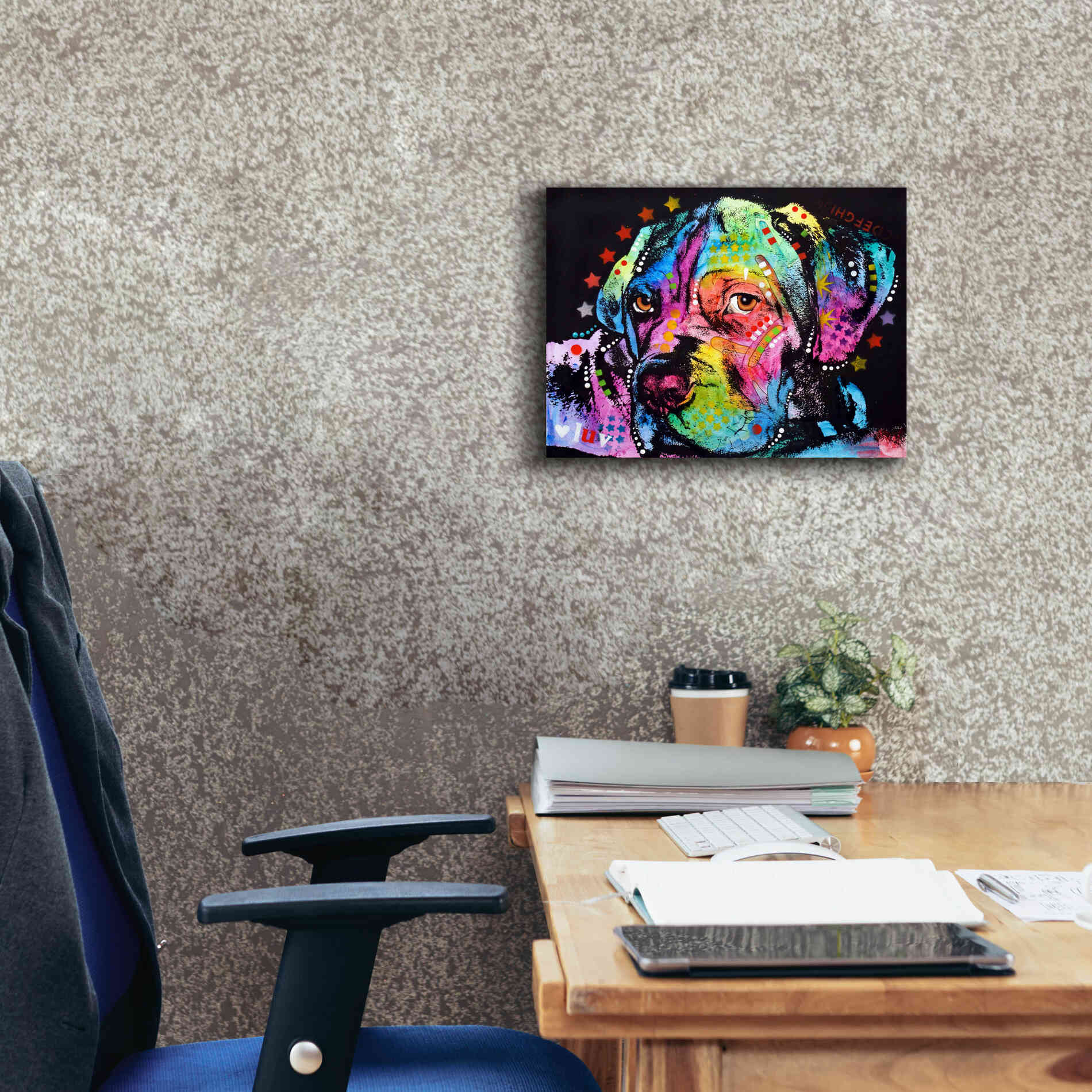 'Young Mastiff' by Dean Russo, Giclee Canvas Wall Art,16x12