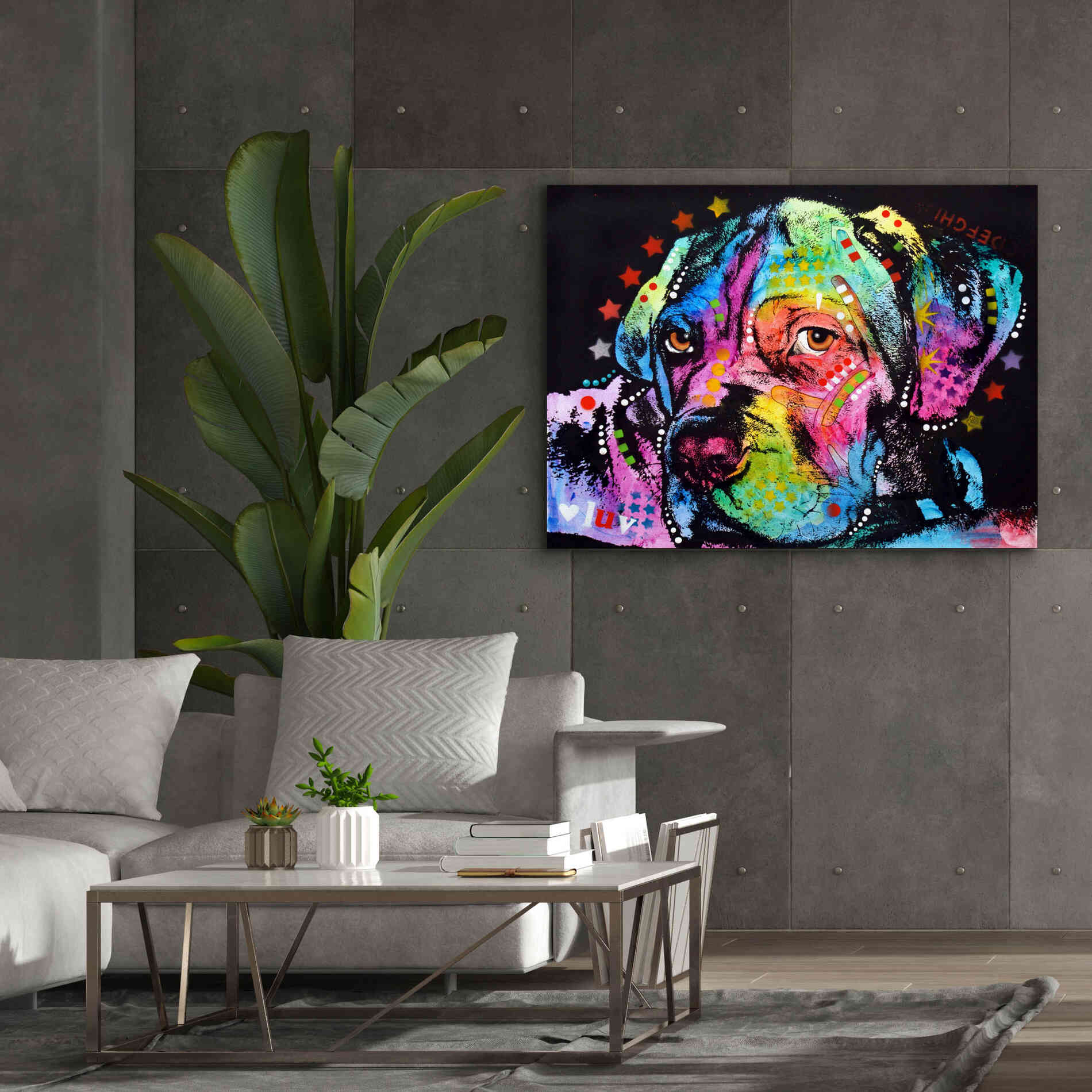 'Young Mastiff' by Dean Russo, Giclee Canvas Wall Art,54x40