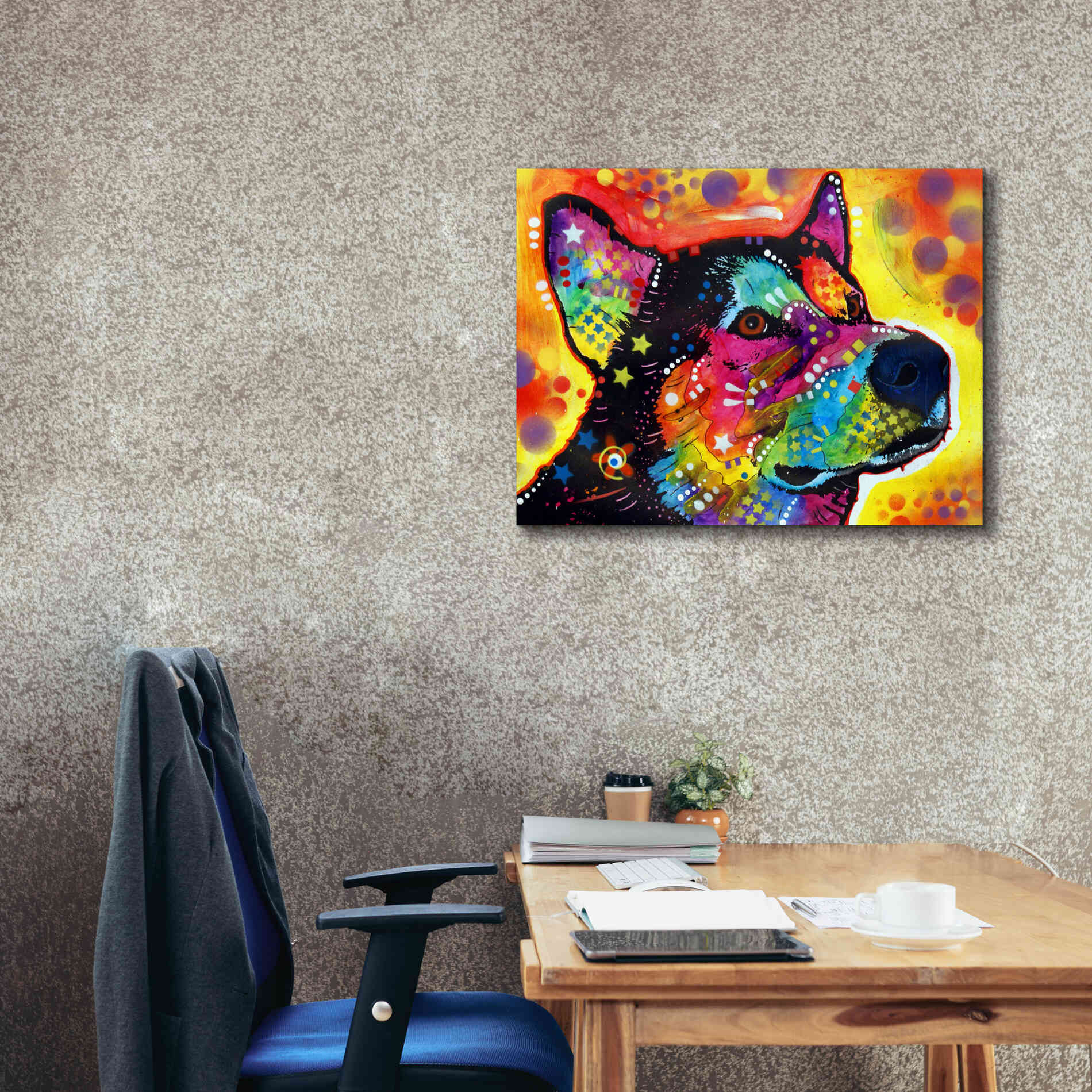 'Zeike' by Dean Russo, Giclee Canvas Wall Art,34x26