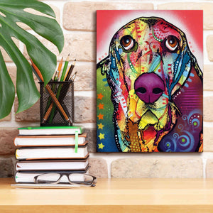 'Basset 1' by Dean Russo, Giclee Canvas Wall Art,12x16