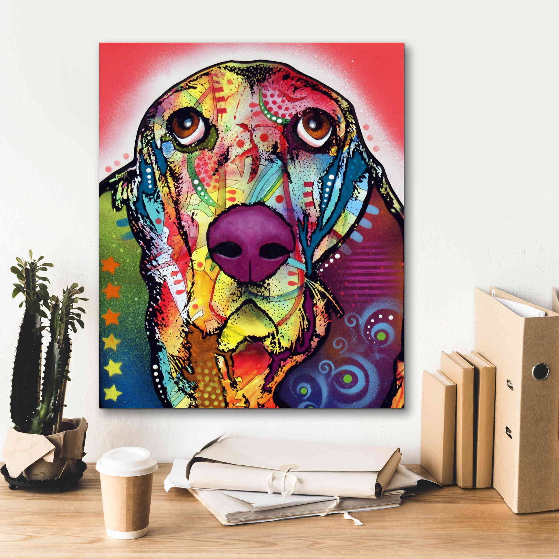 'Basset 1' by Dean Russo, Giclee Canvas Wall Art,20x24