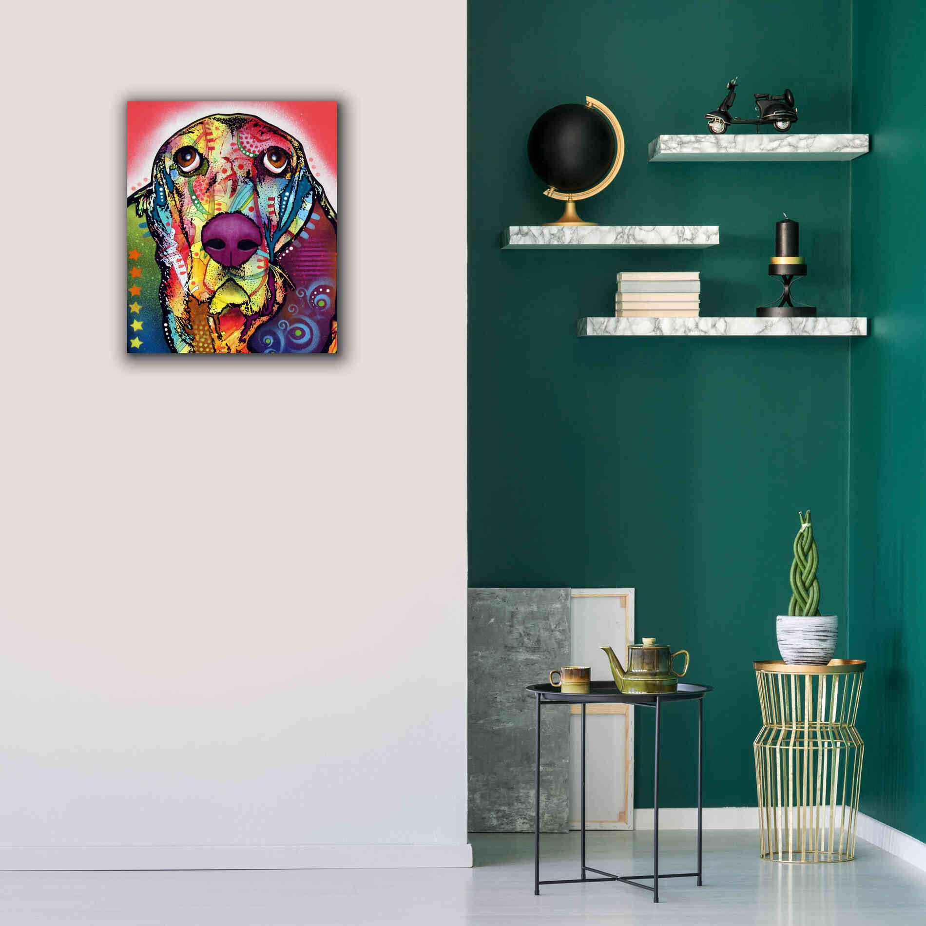 'Basset 1' by Dean Russo, Giclee Canvas Wall Art,20x24