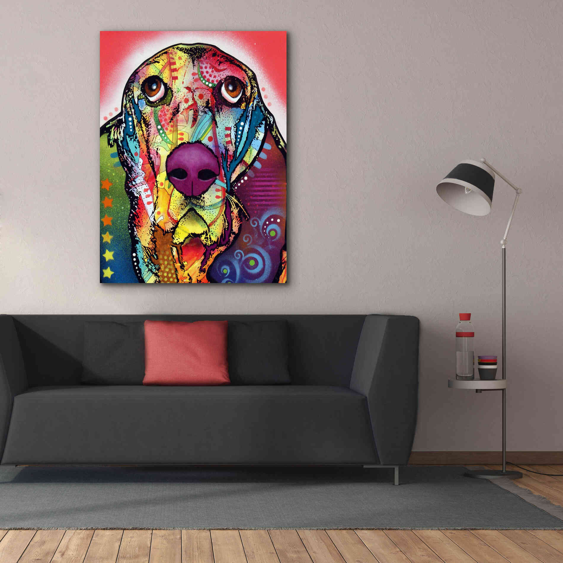 'Basset 1' by Dean Russo, Giclee Canvas Wall Art,40x54