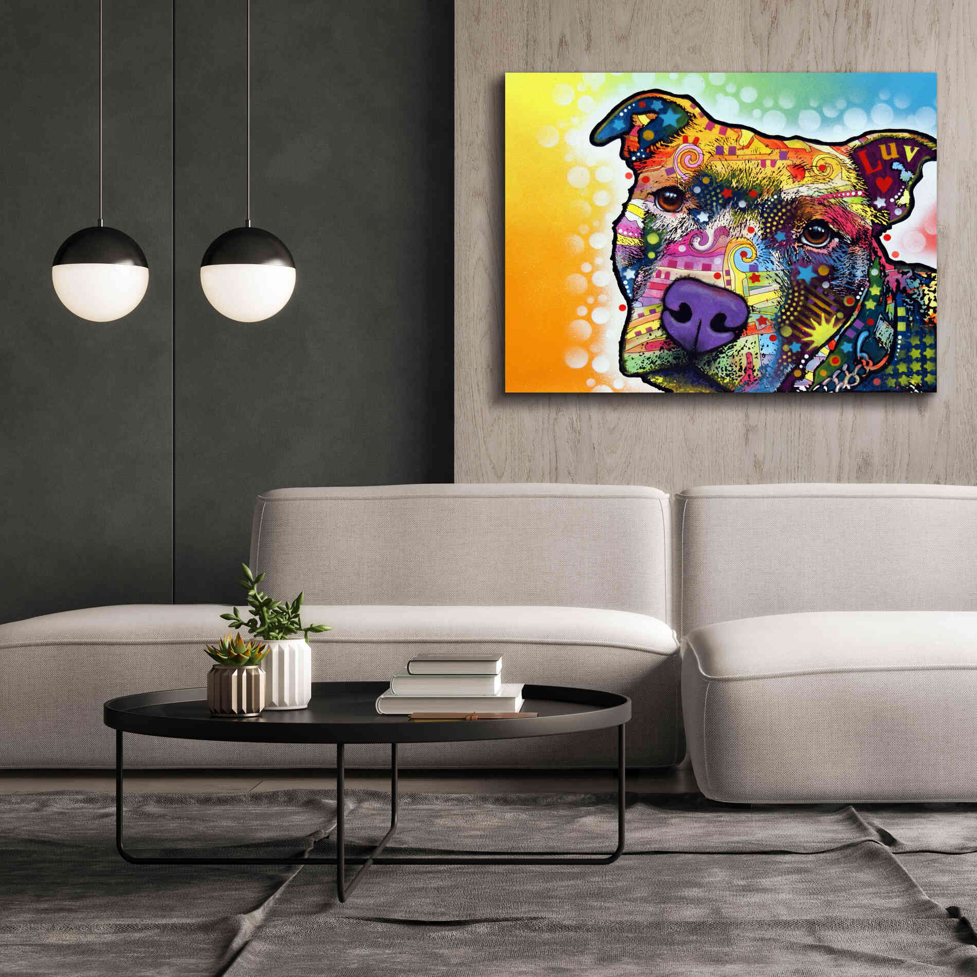 'Contemplative Pit' by Dean Russo, Giclee Canvas Wall Art,54x40