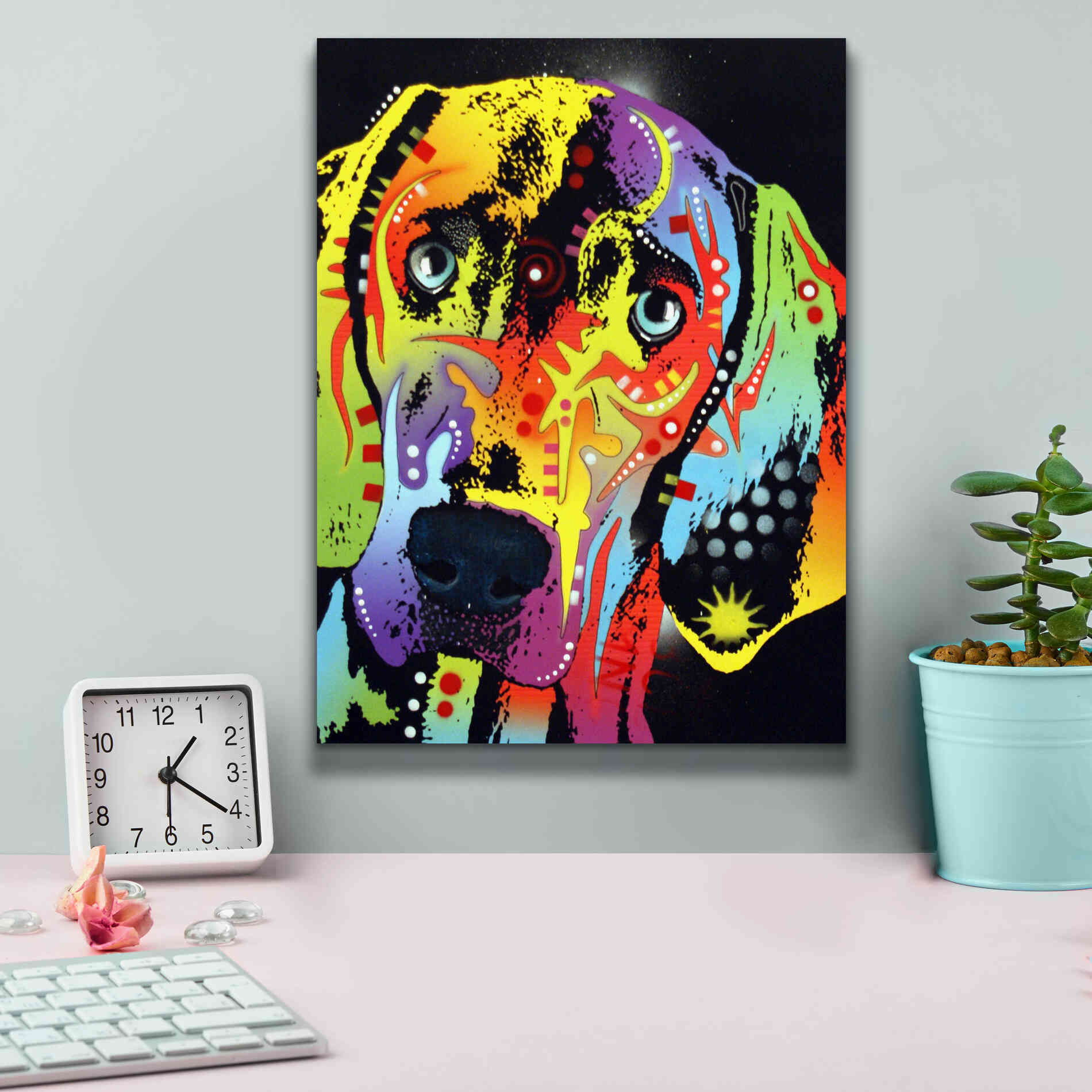 'Weimaraner' by Dean Russo, Giclee Canvas Wall Art,12x16