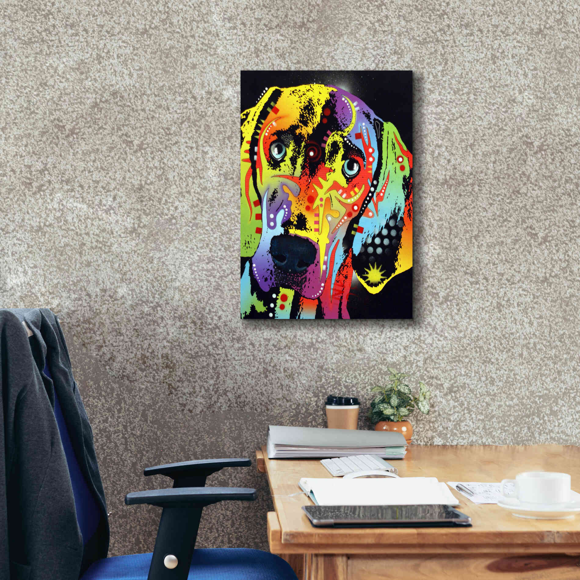 'Weimaraner' by Dean Russo, Giclee Canvas Wall Art,18x26
