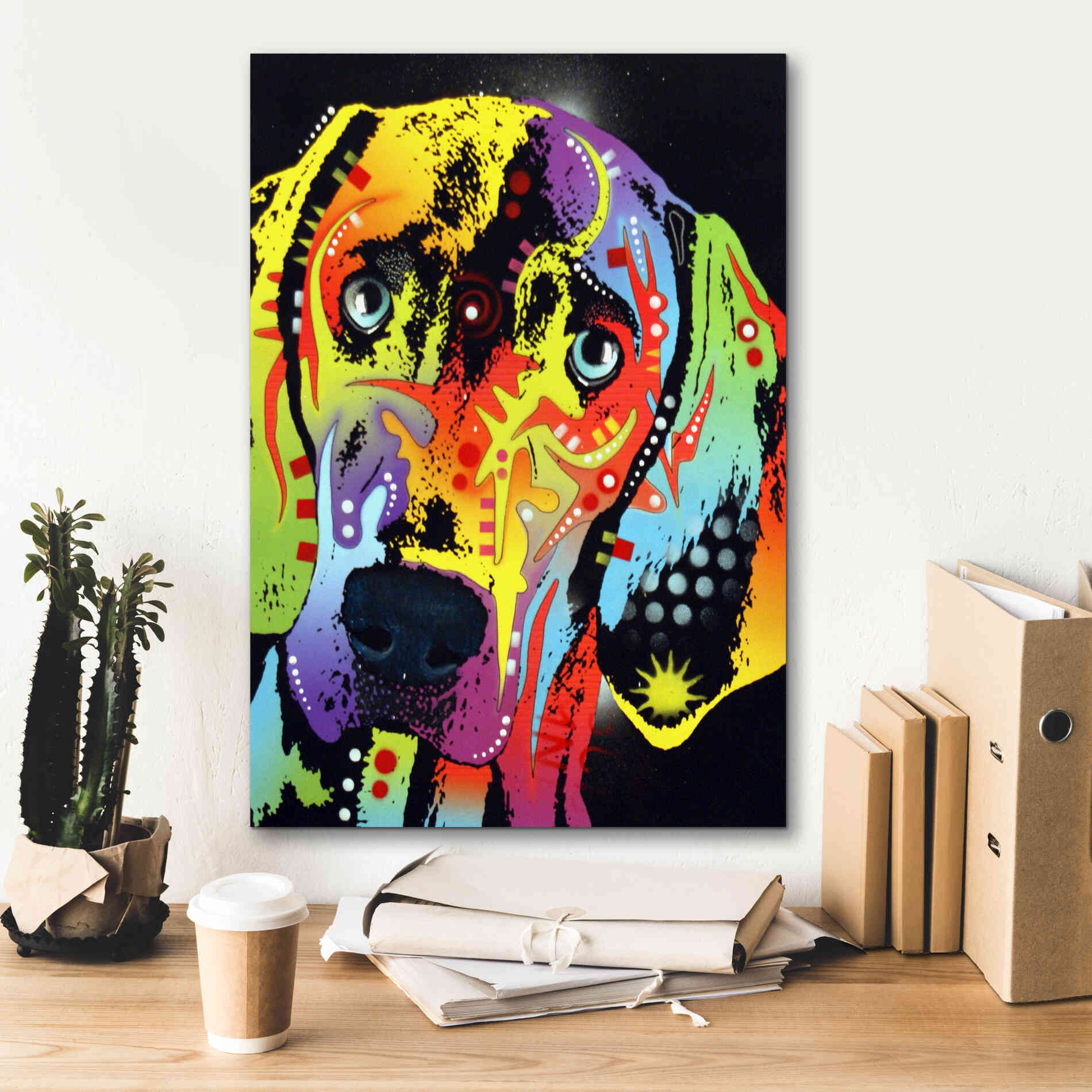 'Weimaraner' by Dean Russo, Giclee Canvas Wall Art,18x26