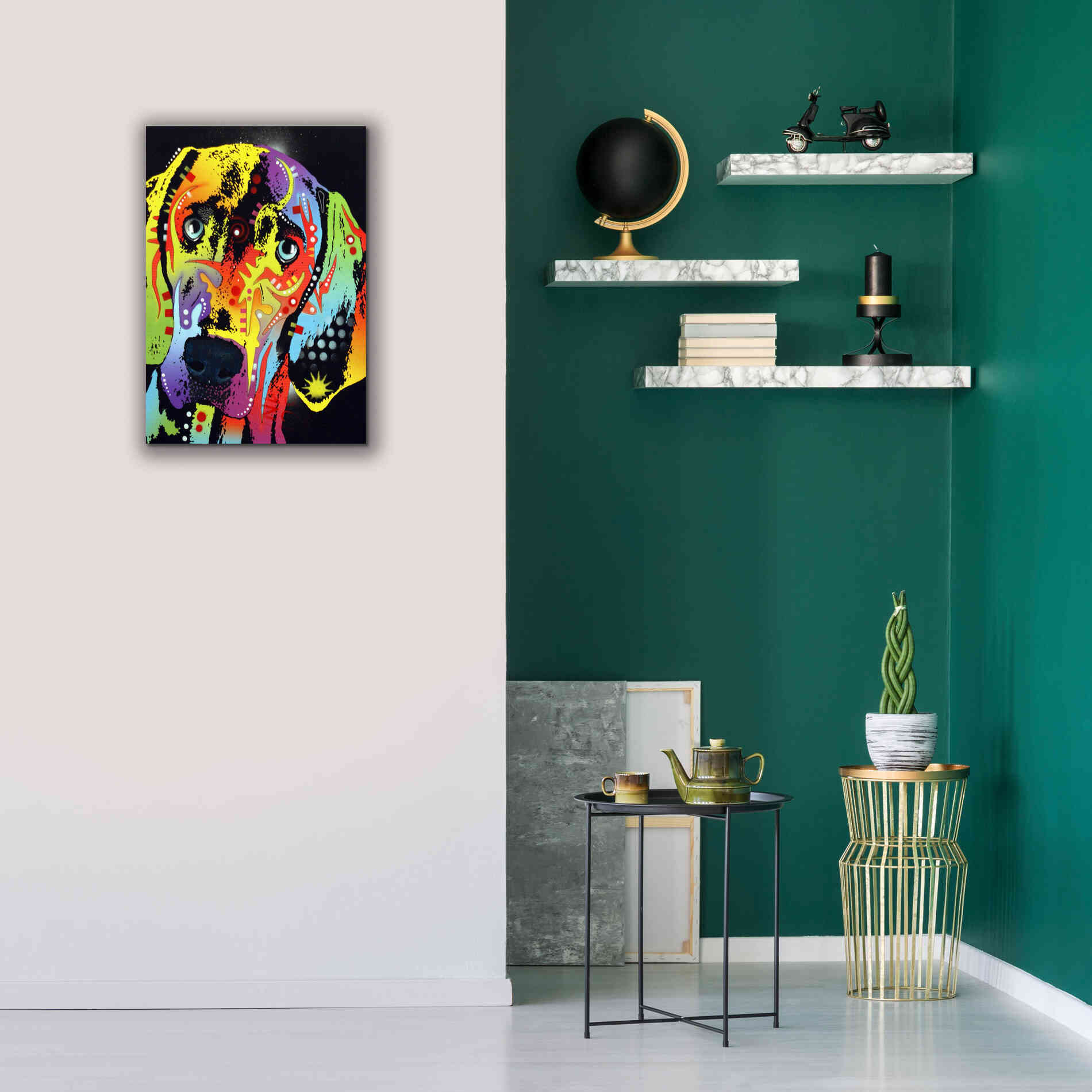 'Weimaraner' by Dean Russo, Giclee Canvas Wall Art,18x26