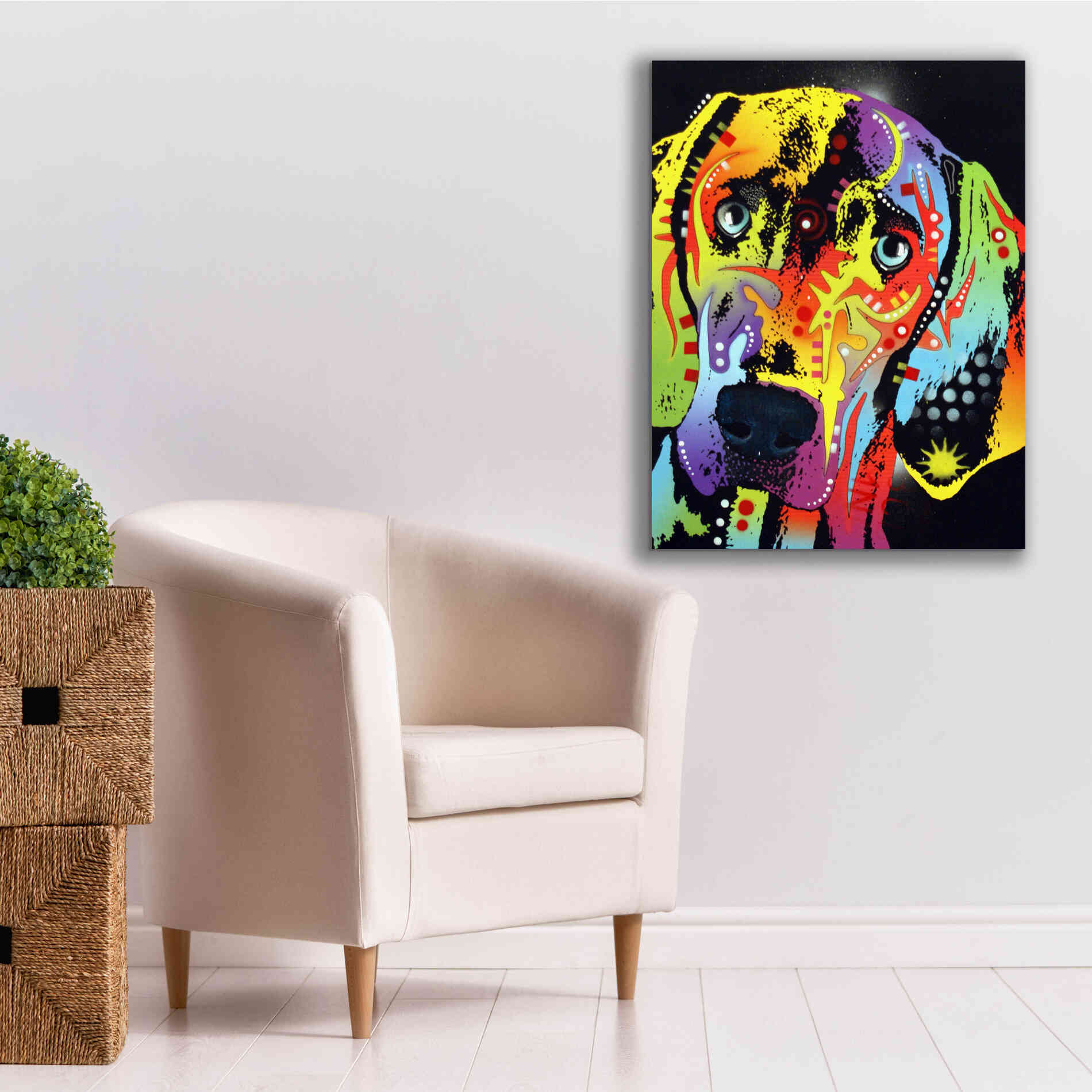 'Weimaraner' by Dean Russo, Giclee Canvas Wall Art,26x34