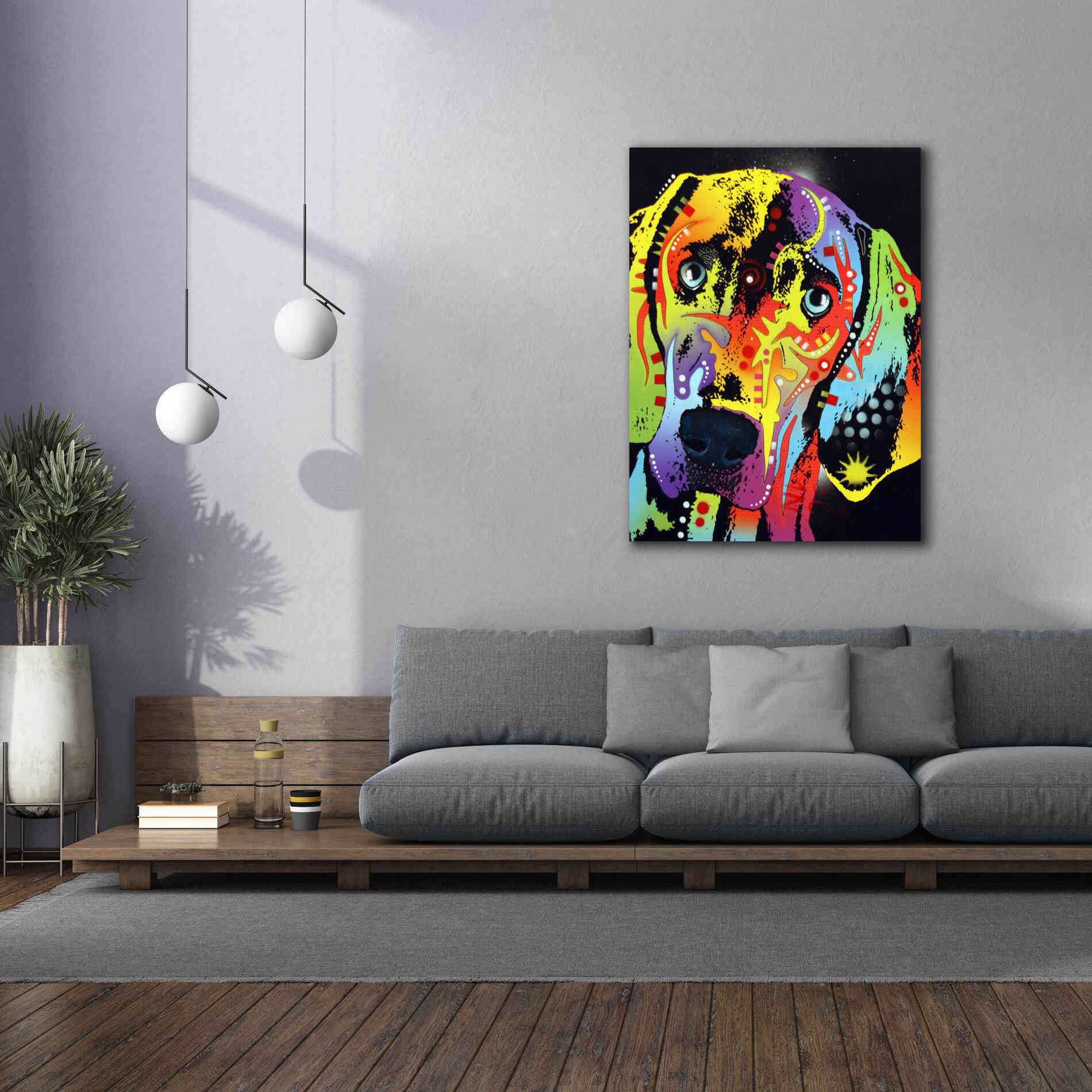 'Weimaraner' by Dean Russo, Giclee Canvas Wall Art,40x54