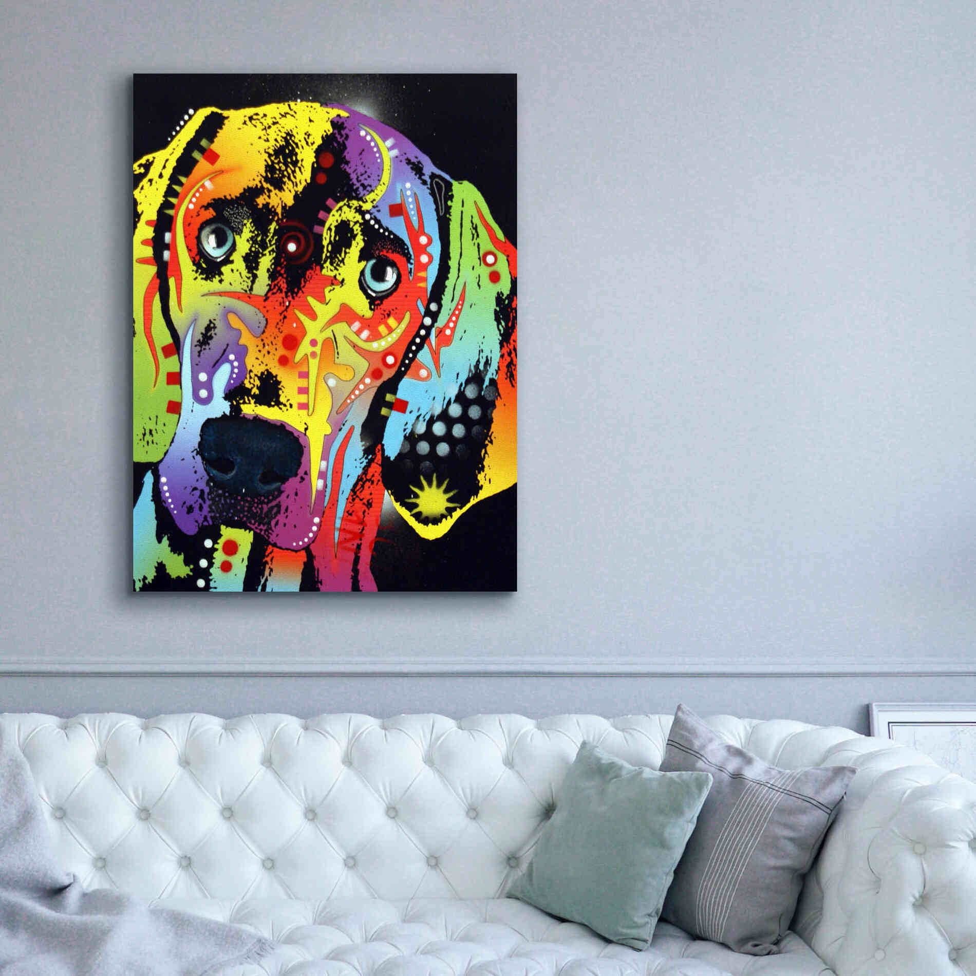 'Weimaraner' by Dean Russo, Giclee Canvas Wall Art,40x54