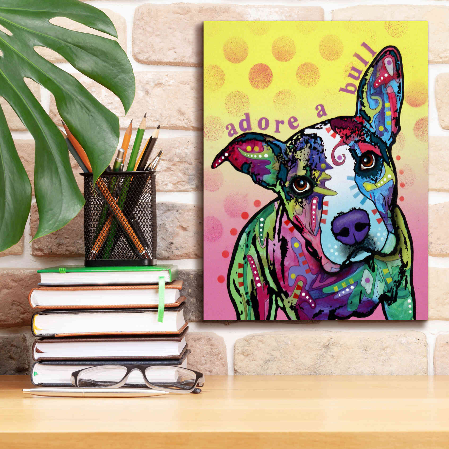 'Adoreabull' by Dean Russo, Giclee Canvas Wall Art,12x16