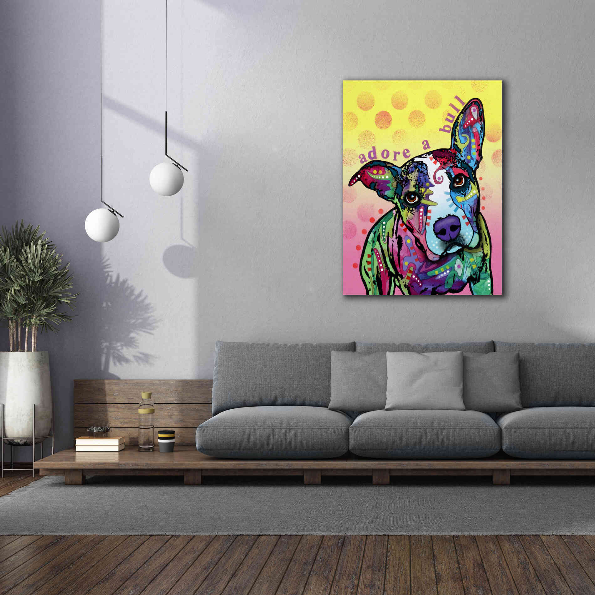 'Adoreabull' by Dean Russo, Giclee Canvas Wall Art,40x54