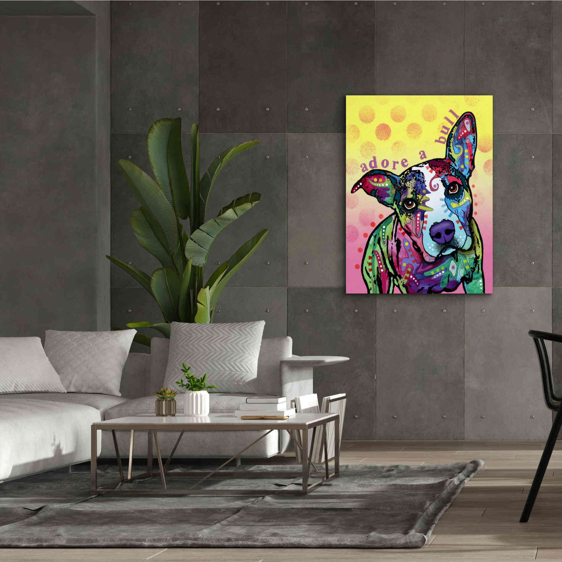 'Adoreabull' by Dean Russo, Giclee Canvas Wall Art,40x54