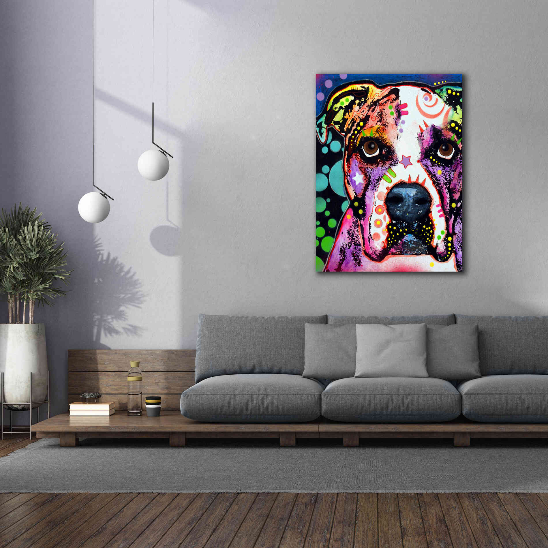 'American Bulldog 2' by Dean Russo, Giclee Canvas Wall Art,40x54
