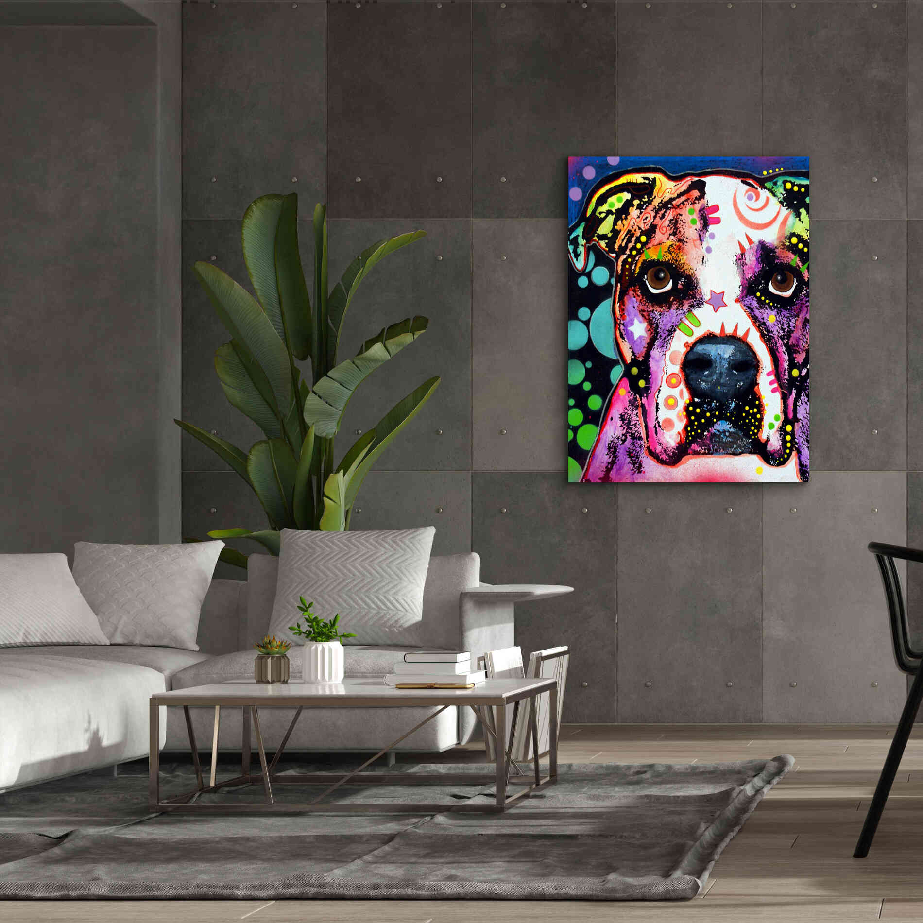 'American Bulldog 2' by Dean Russo, Giclee Canvas Wall Art,40x54