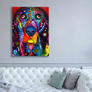 'Basset 2' by Dean Russo, Giclee Canvas Wall Art,40x54
