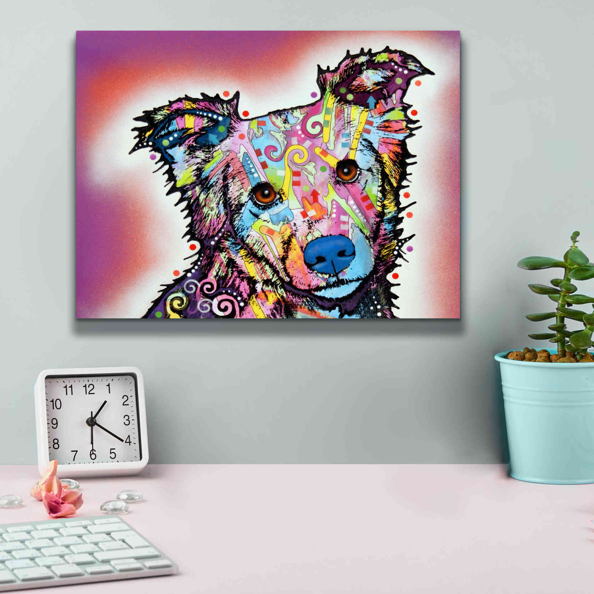 'Collied' by Dean Russo, Giclee Canvas Wall Art,16x12